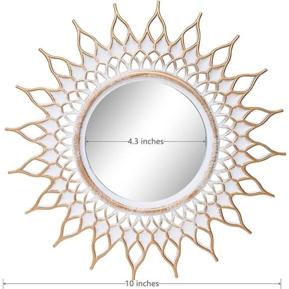 Brushed Gold Mirrors for WallDecor Set of 3Wall Mirror Decoration for LivingRoom - Picture 2 of 6